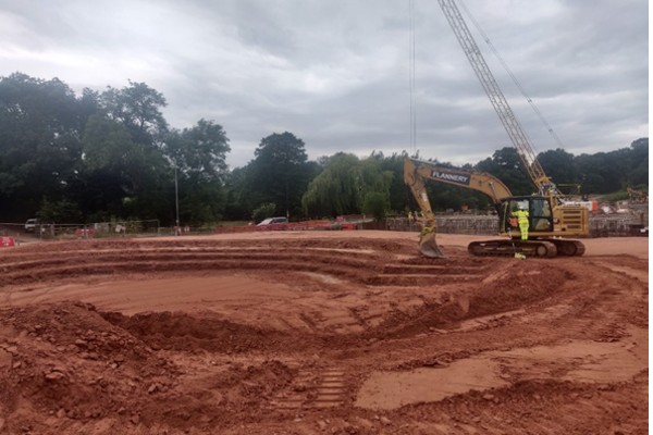 Figure 7 – New Dalehouse Lane Roundabout – Excavation for the Roundabout Central Island