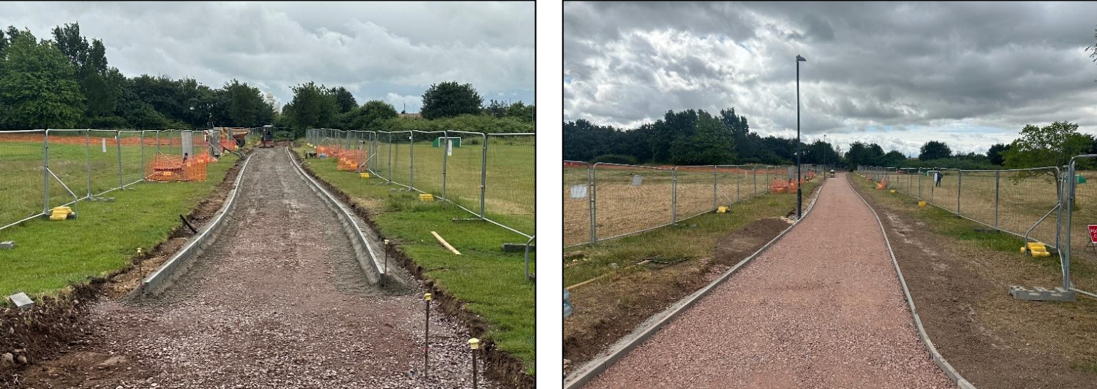 Fords field footpath construction.