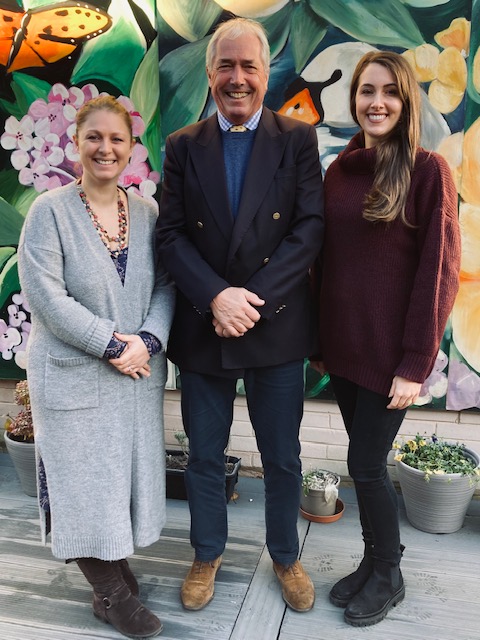 Fran Nibbs, Manager of Foundation House, with Tim Cox, and Charlotte, who also works at Foundation House.