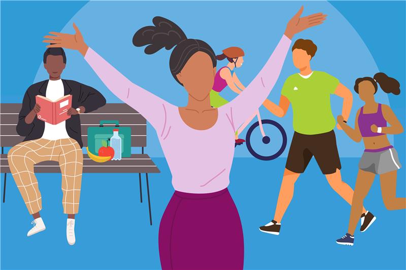 Healthy lifestyles graphic