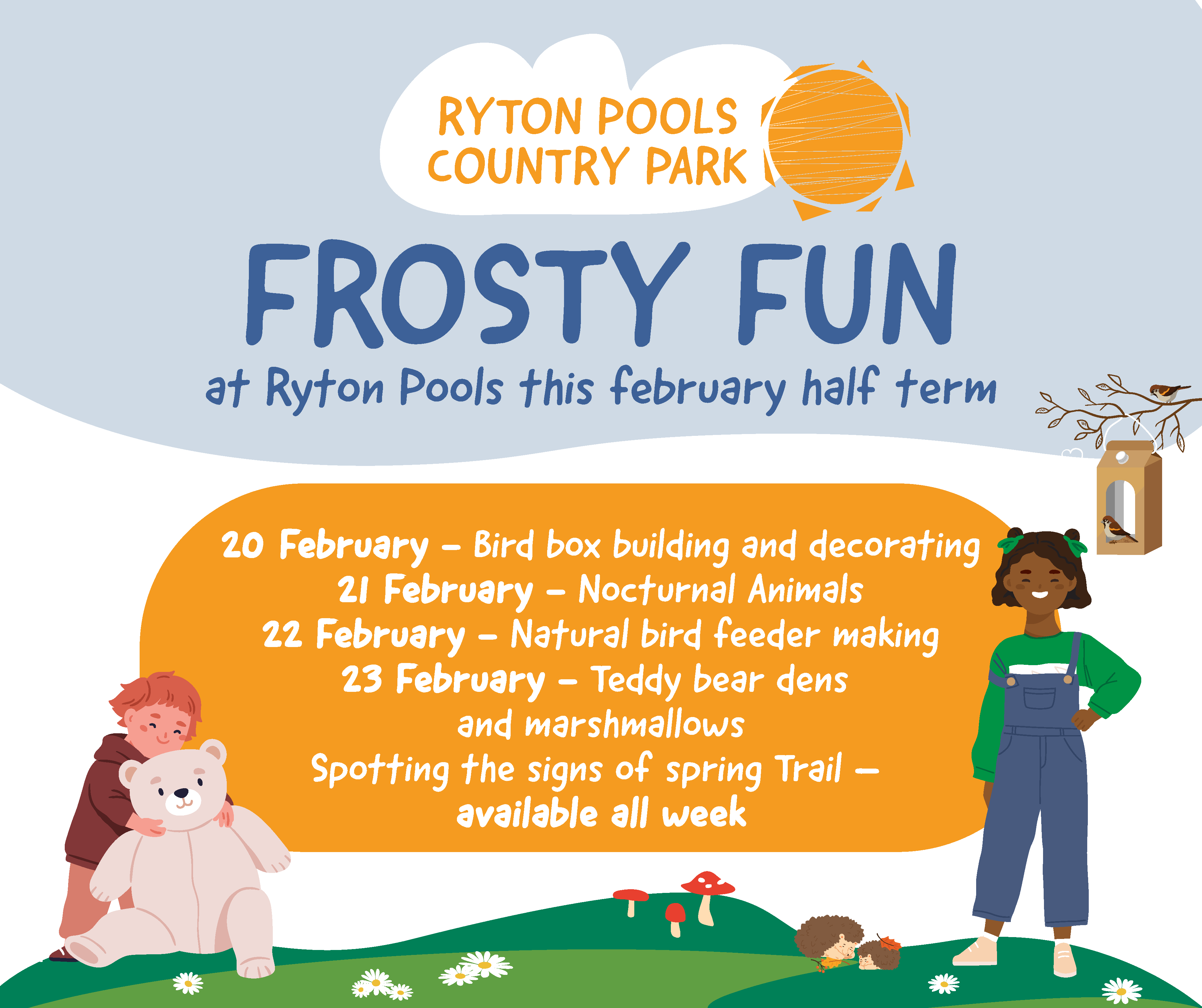 Frosty Fun this february half-term at Ryton Pools Country Park