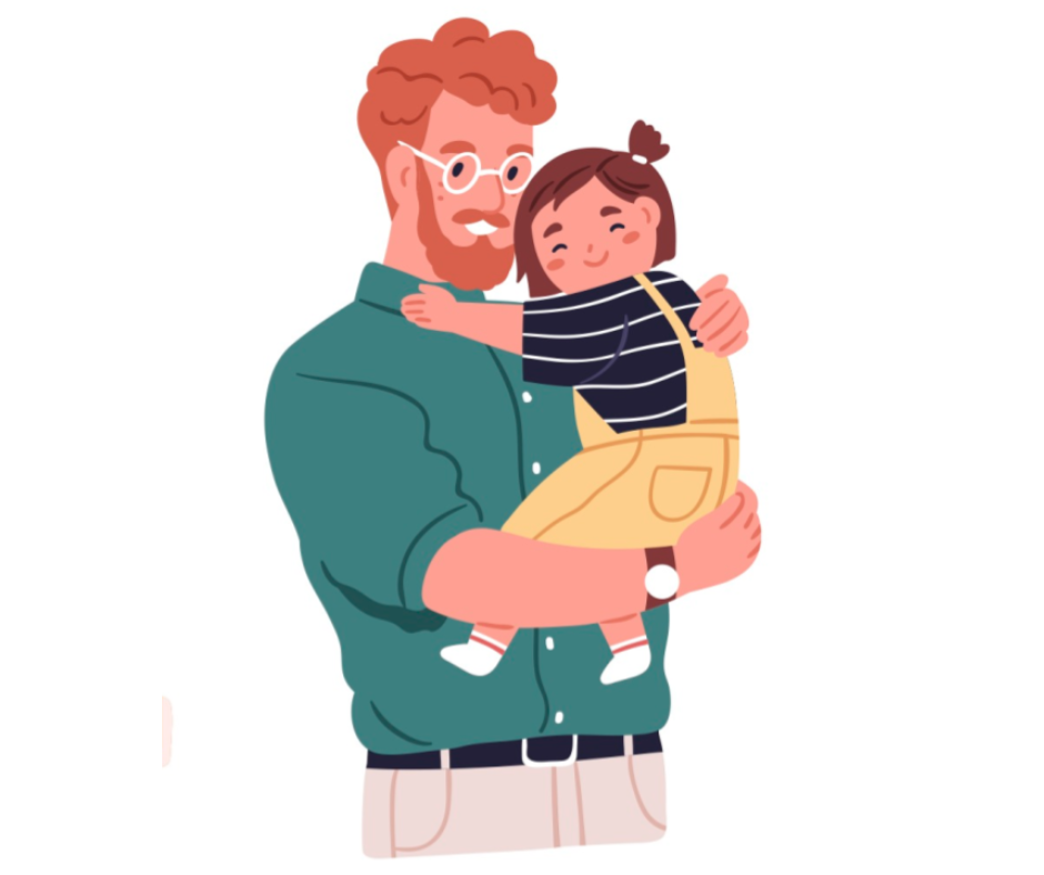 Father and young child