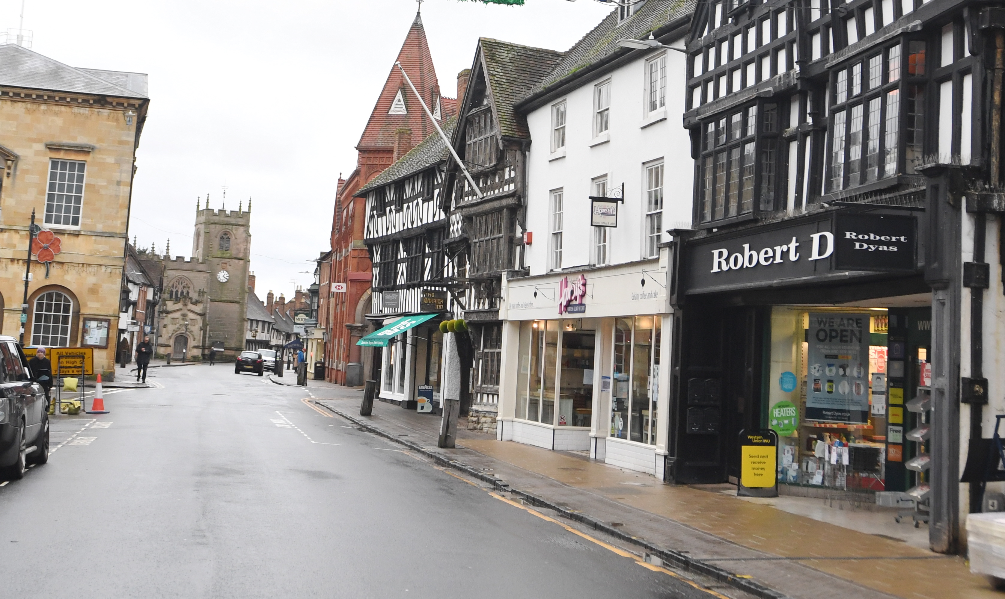 Stratford High Street in warwickshire