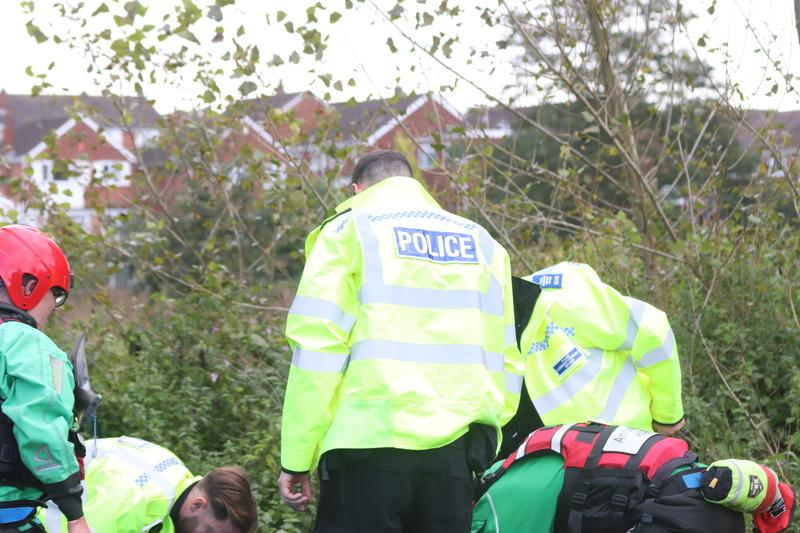 Police staff participating in FloodEx exercise, Tuesday 26 September 2023.