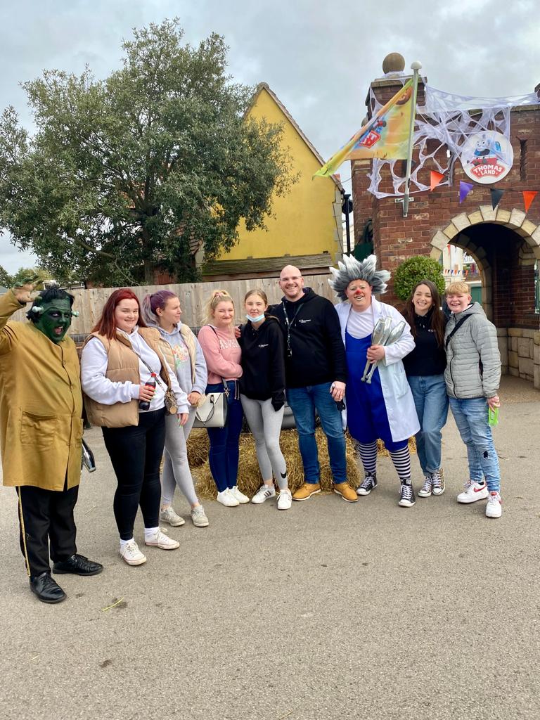 Trip to Drayton Manor theme park, organised by the House Project for the young people.