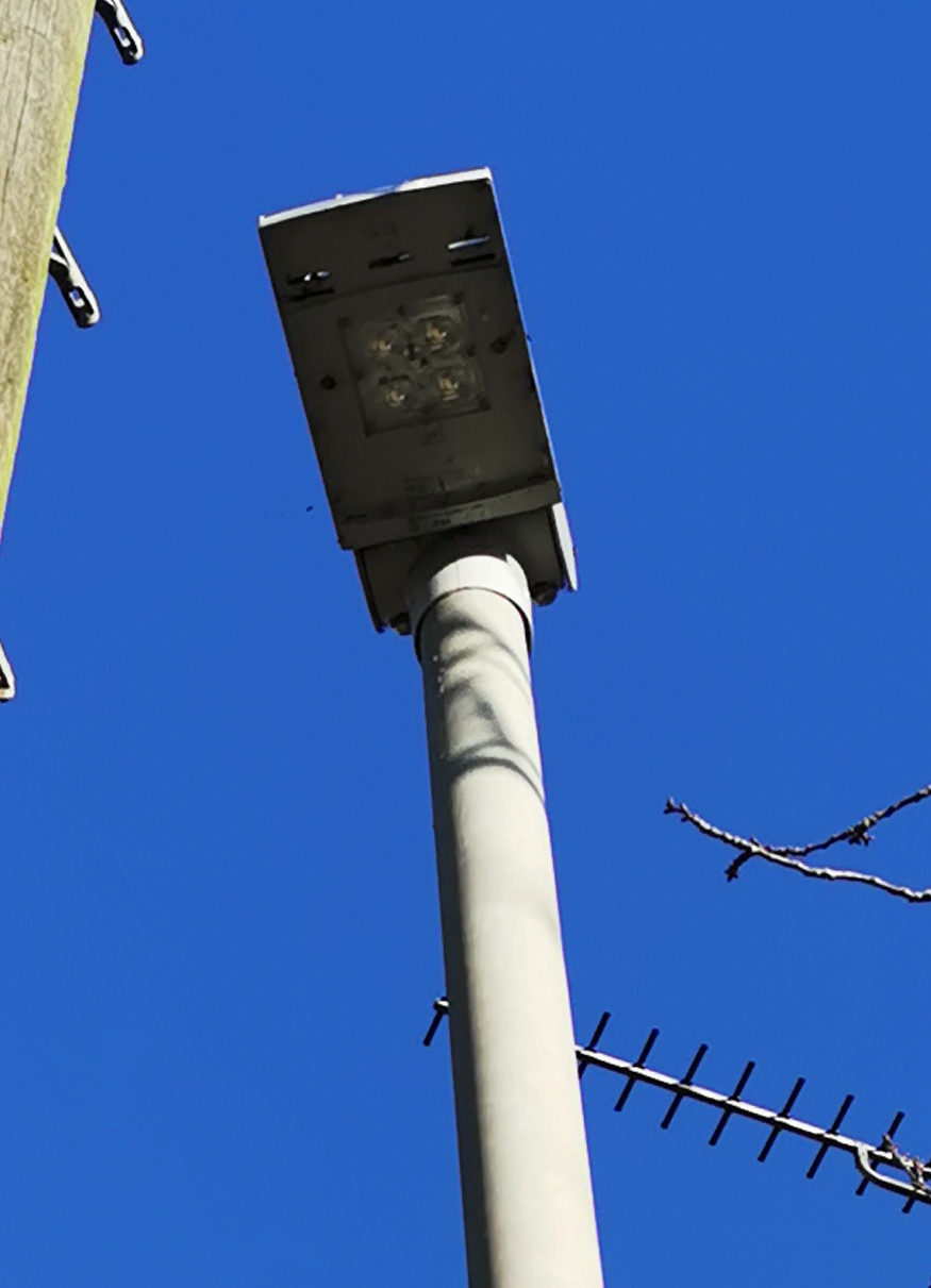 Picture of an energy efficient LED Streetlight head in Marton, Warwickshire