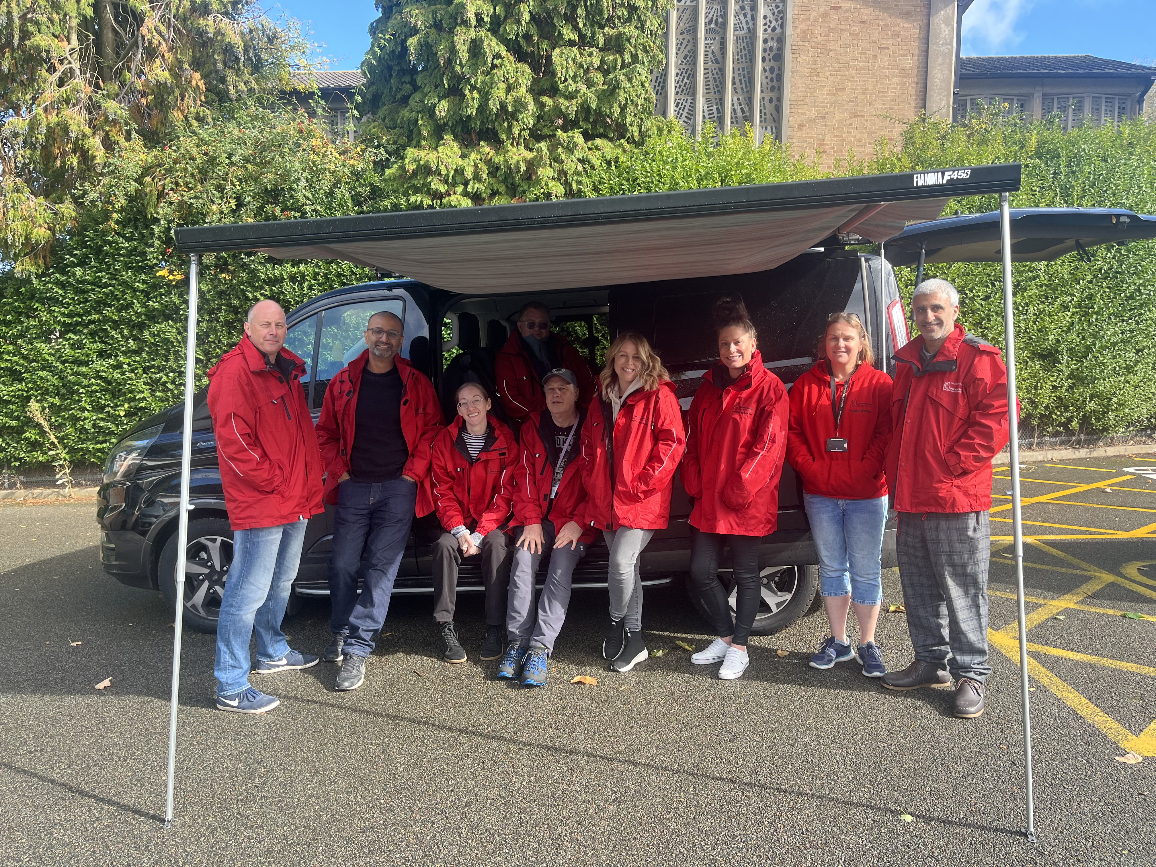 The Targeted Youth Support team with one of the new vans