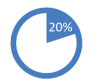 20 per cent chart icon