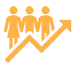 People and chart icon