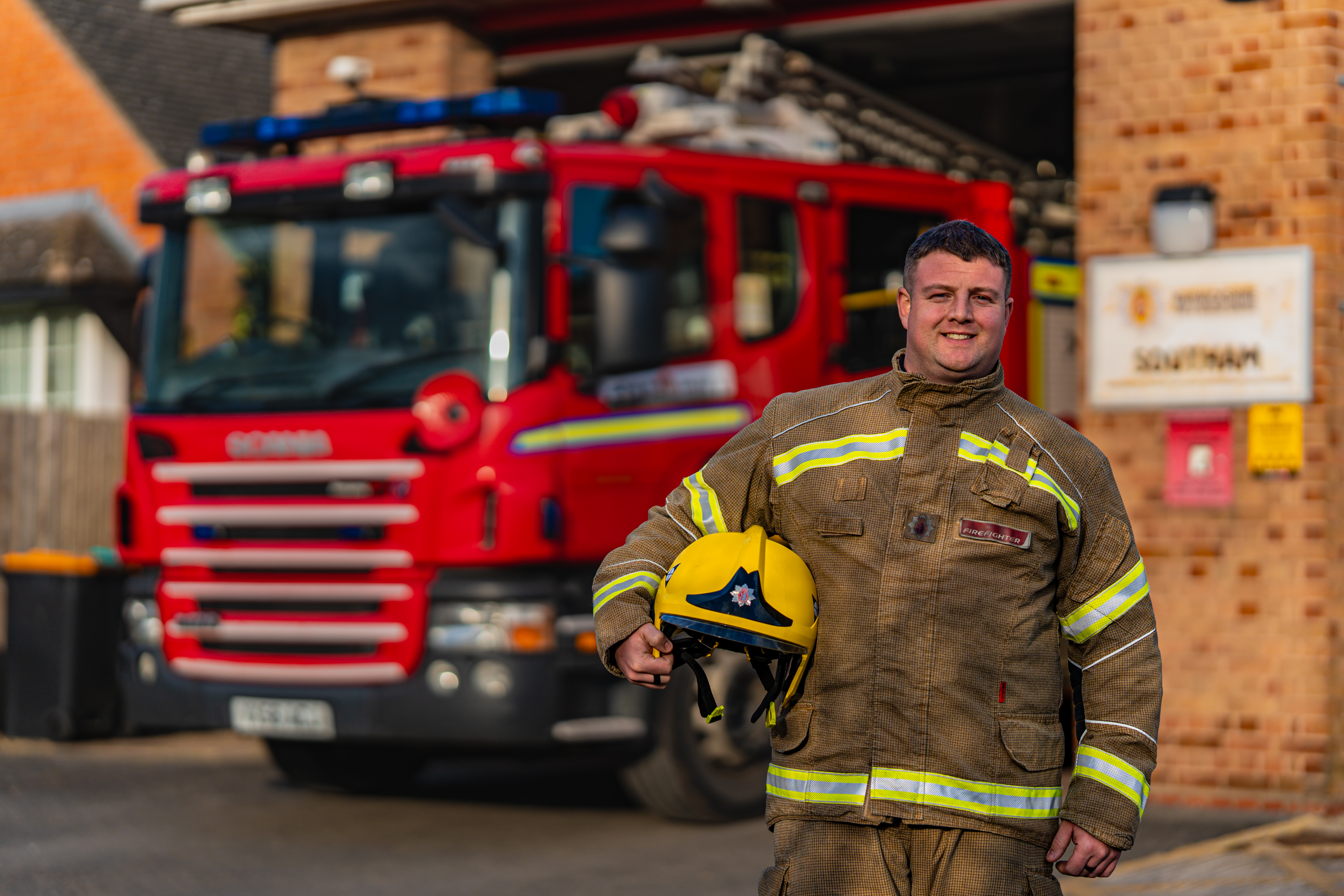Photo of on-call firefighter, Jamie Jeffs