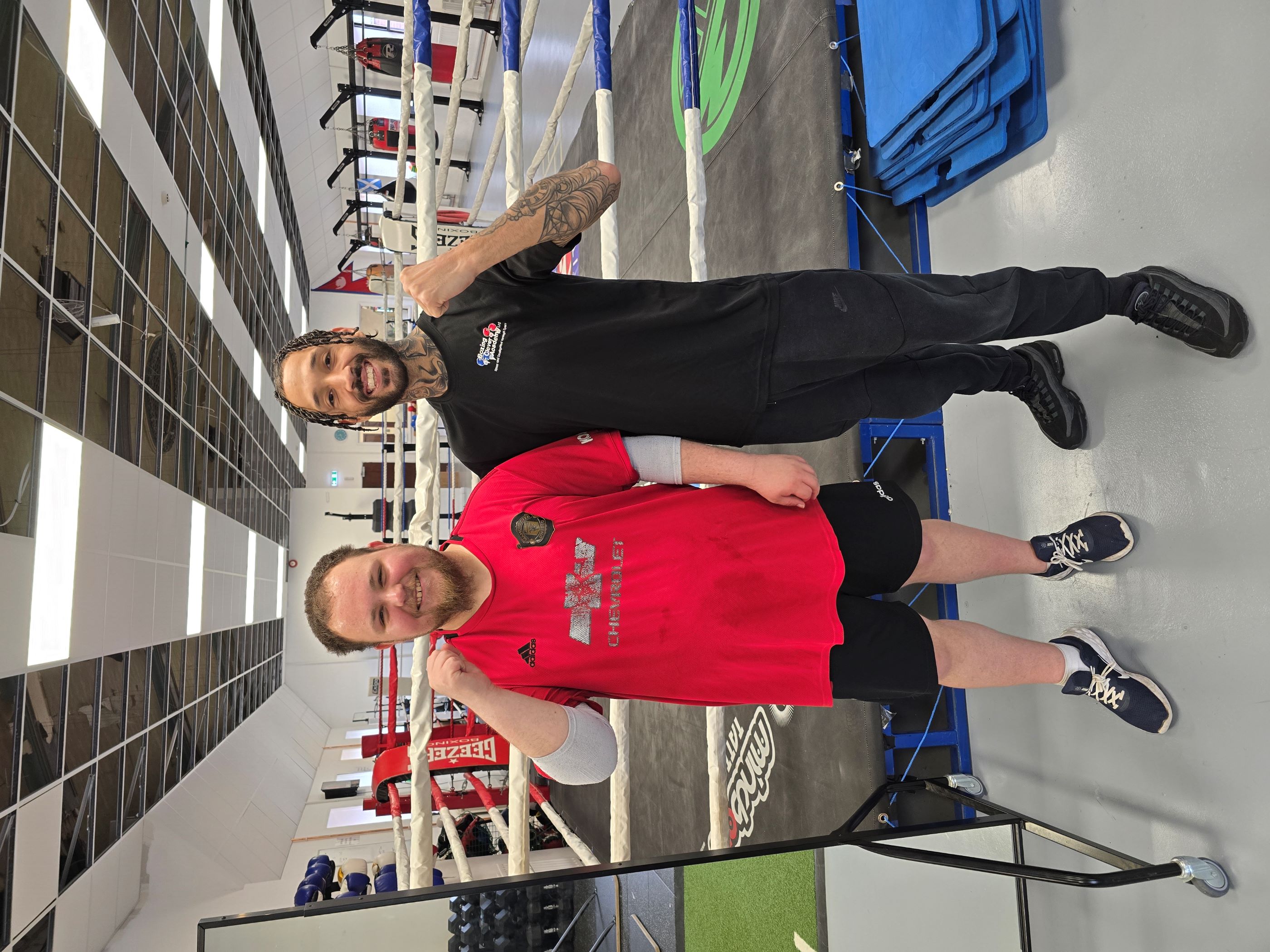 Jordan working with Lee at Boxing Clever