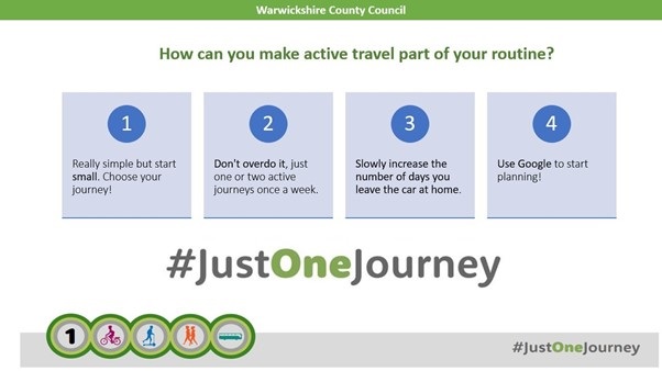 Just One Journey top tips for active travel