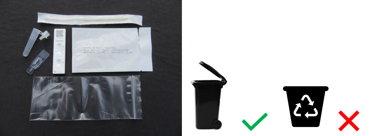 Plastic packaging non recyclable - dispose in general waste bin
