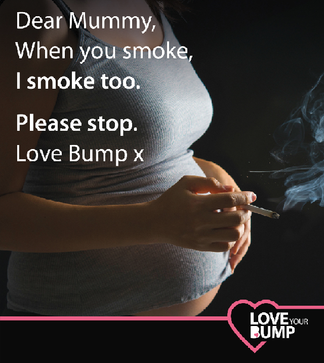 Pregnant woman smoking