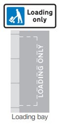 Diagram of Loading bay road marings