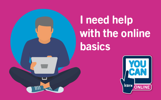 You Can Online graphic with the text "I need help with the online basics"