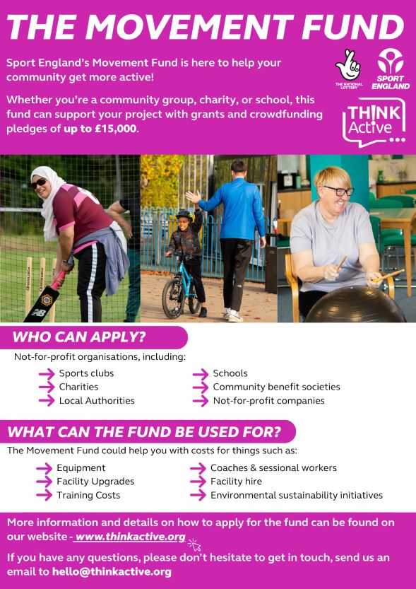 Movement Fund through Think Active poster