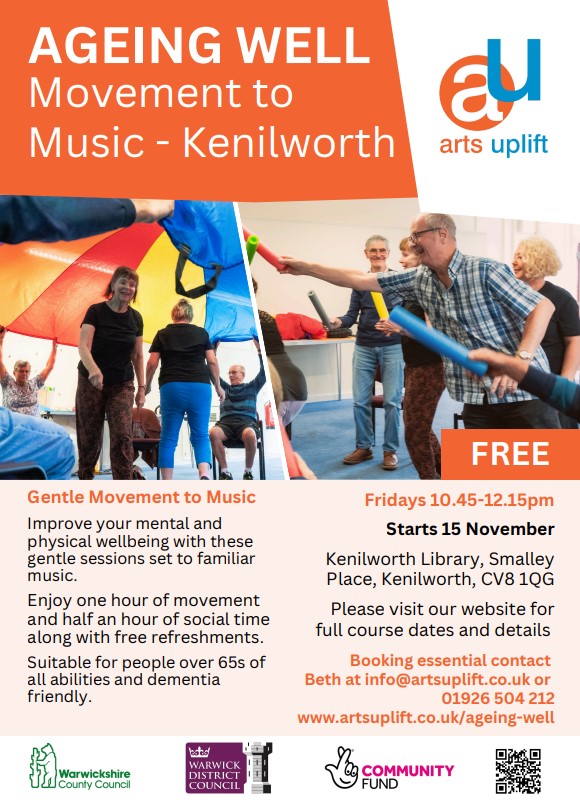 Movement to Music flyer for Arts Uplift