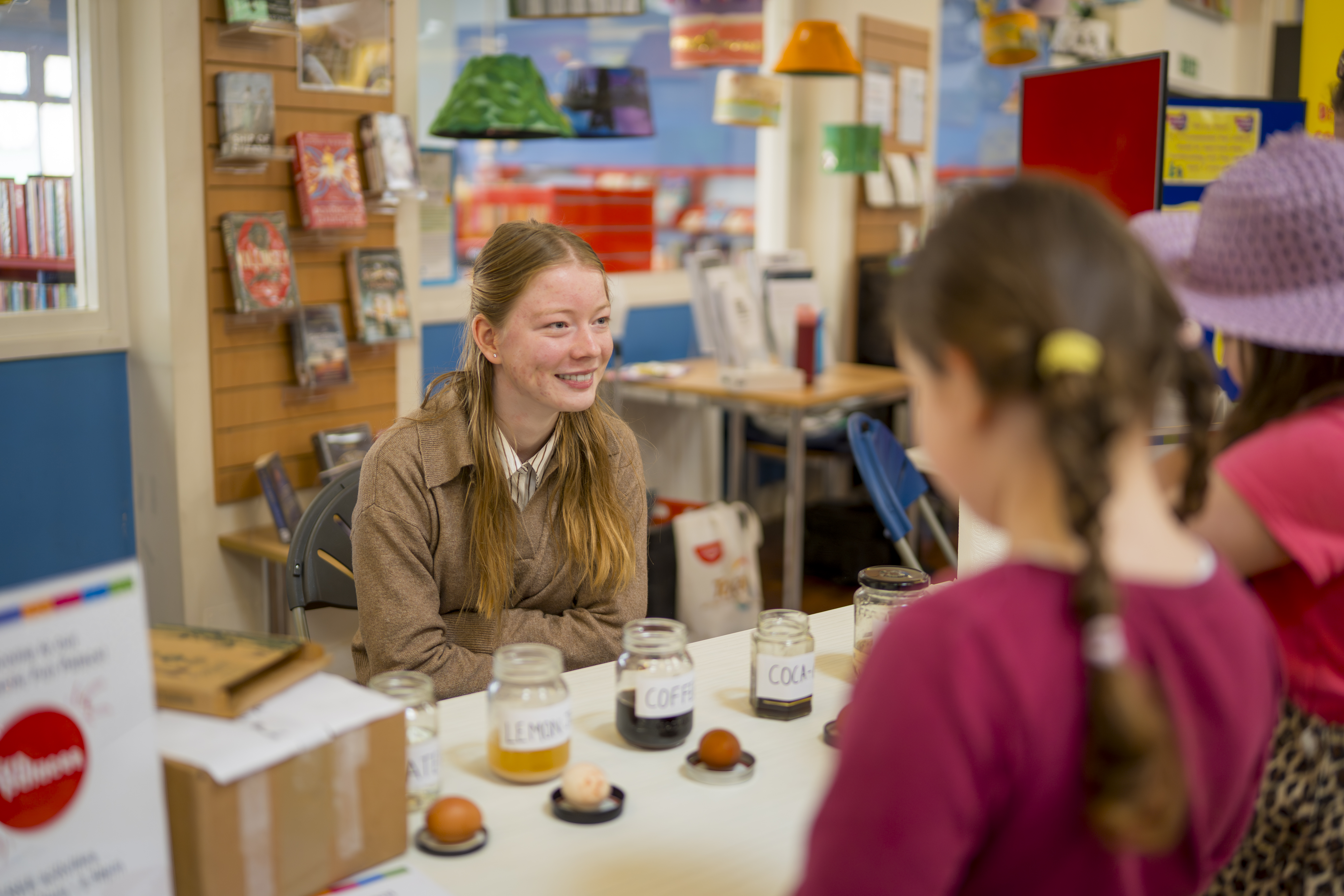 Two young  people at the event