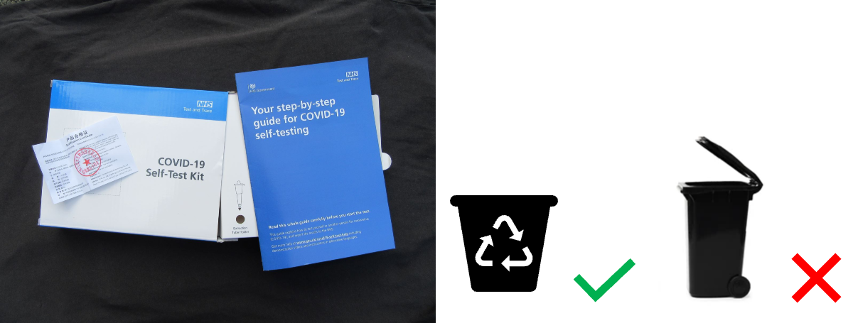Cardboard packaging and paper to be recycled - do not put in general waste bin
