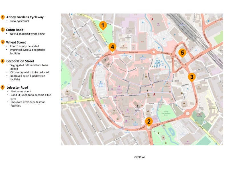 Overview of Transforming Nuneaton highway schemes