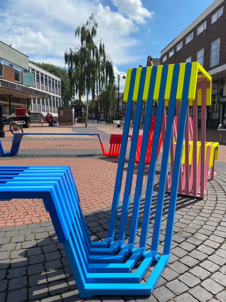 Art installation in Nuneaton town centre