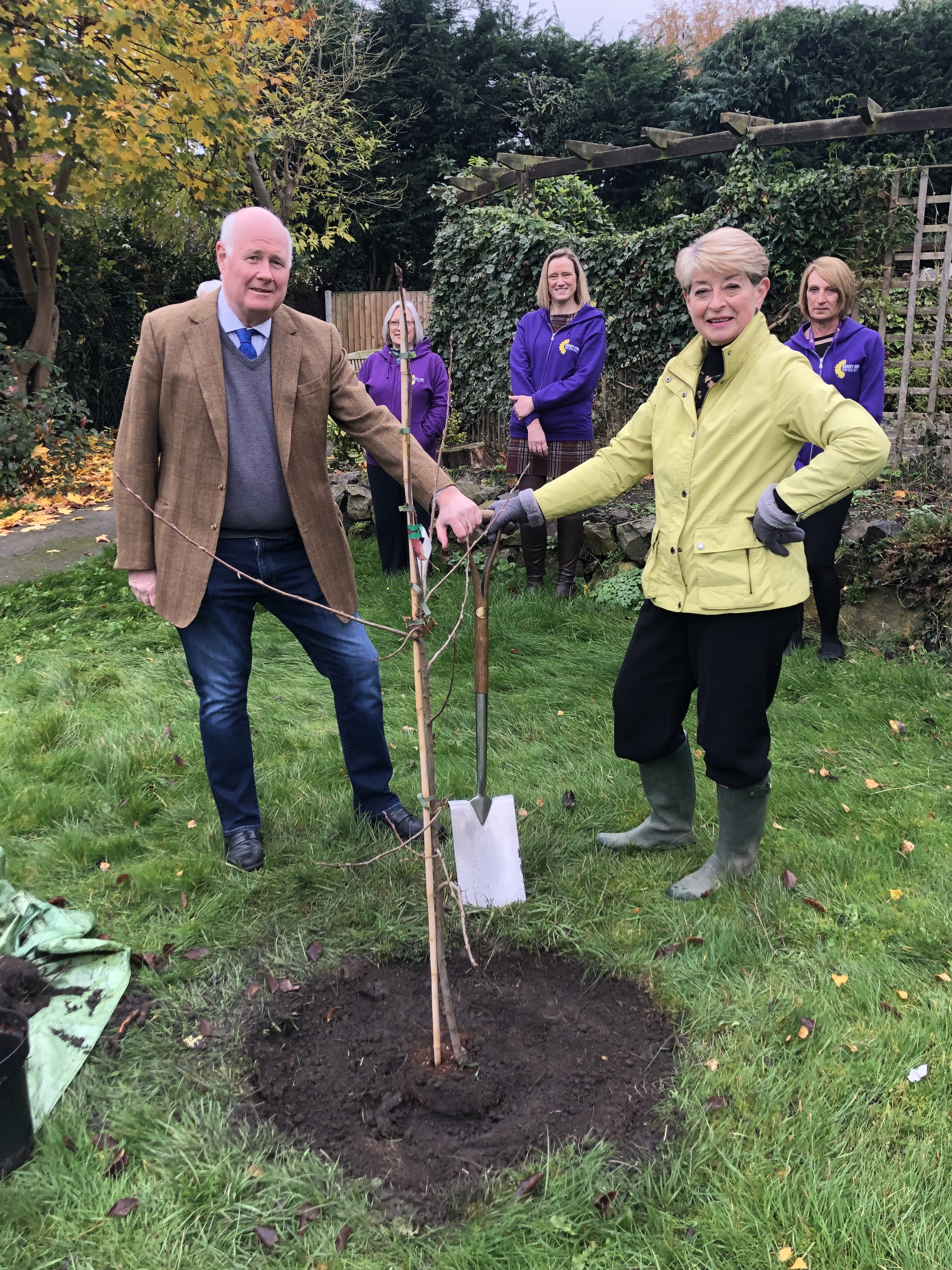 Pictured: Sir William Matthew Dugdale and Kay Alexander MBE at Mary Ann Evans Hospice