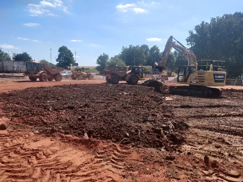 Figure 3 – First stage of constructing the Dalehouse Lane Roundabout.