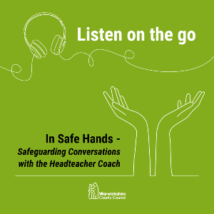 "In safe hands" podcast promotional image