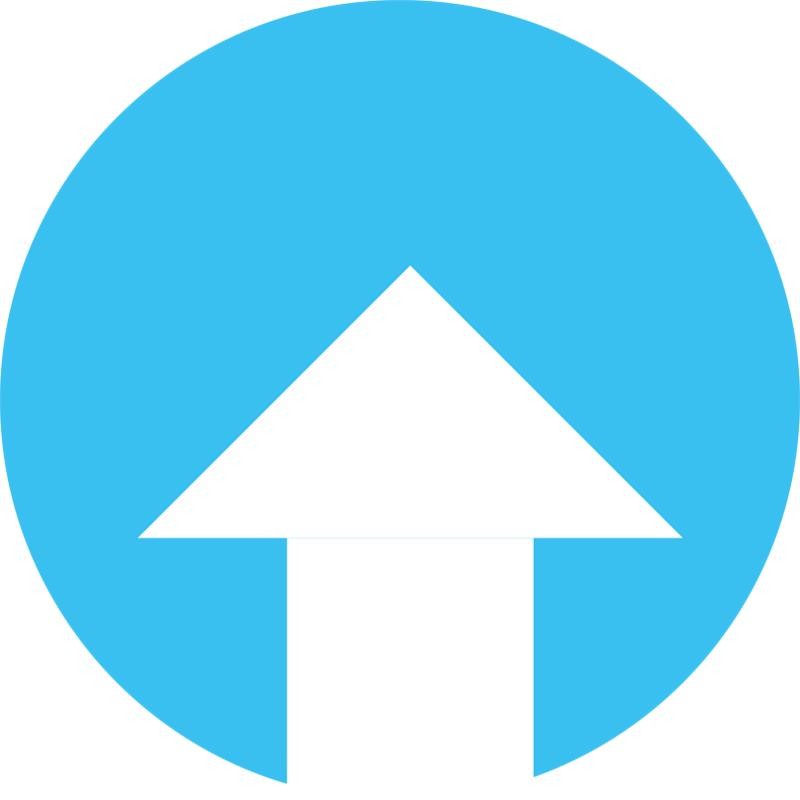 An upward pointing arrow