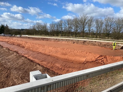 Figure 1 – Progress of the Embankment of the North Bound Off Slip.