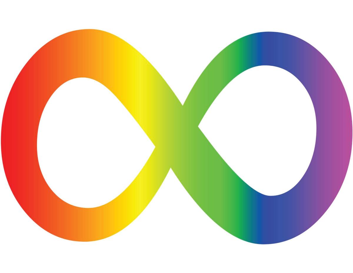 Rainbow infinity symbol