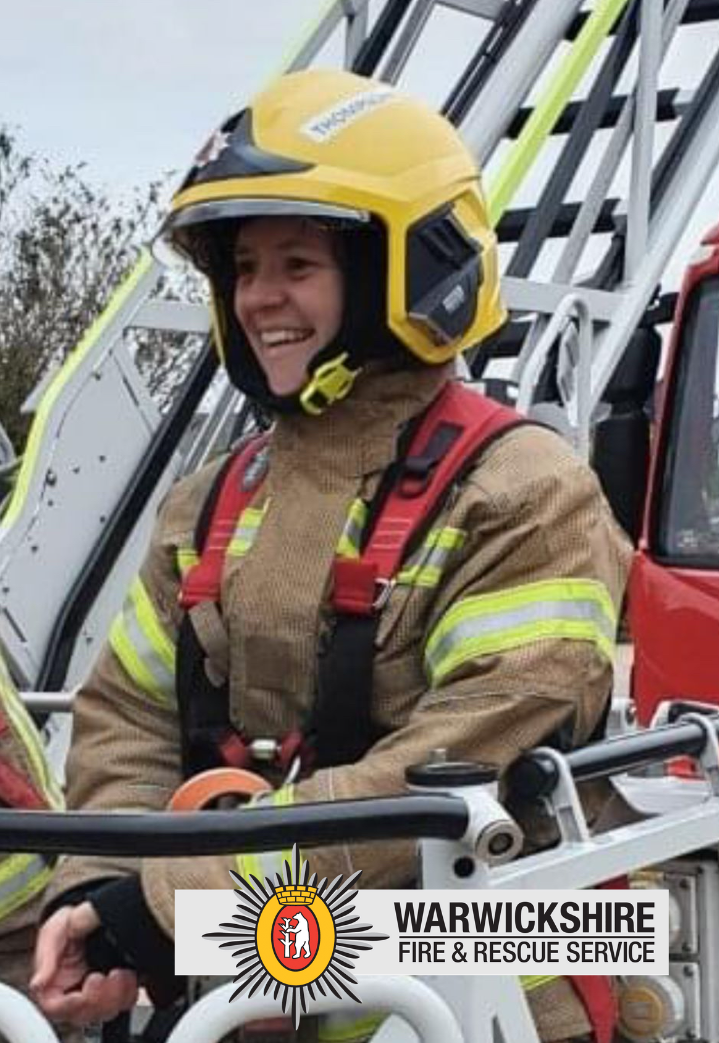Rebecca Thompson, Warwickshire Fire and Rescue Service on-call firefighter