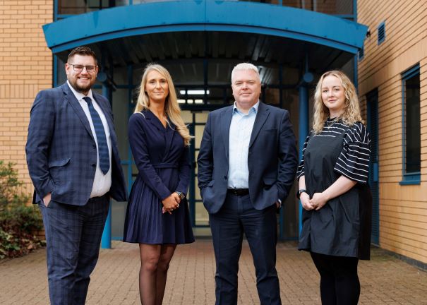 Photograph shows Jon Stead, Warwickshire County Council, Sheridan Sulskis CWRT, Cllr Martin Watson, portfolio holder for economy at WCC and Keely Beamish of the CWRT.