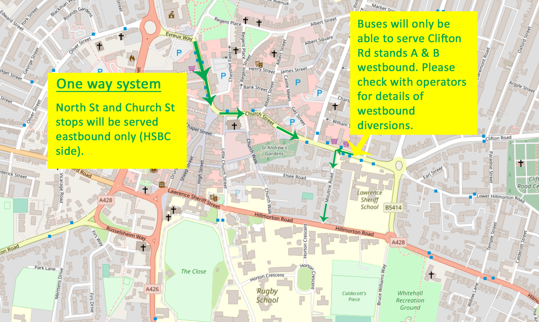 Rugby Town Centre one way system