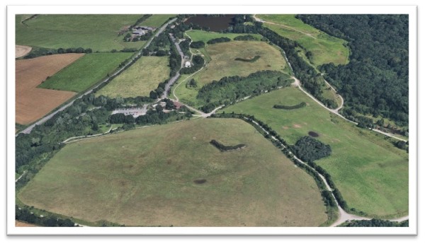 Ryton pools country park aerial shot from above