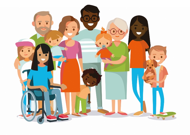 Graphics of different families