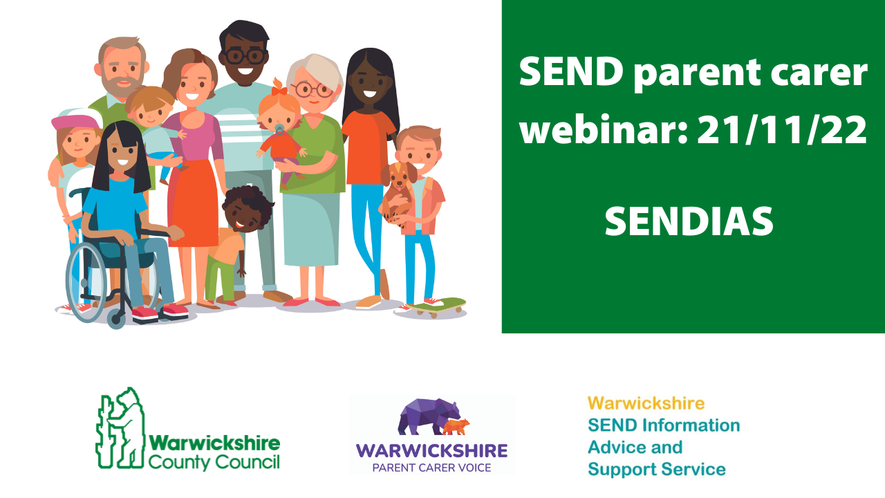 Flyer promoting the SEND webinar about SENDIAS on 21 November 2022