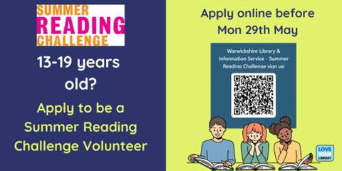 Summer Reading Challenge volunteers wanted.