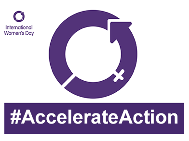 International Women's Day logo #AccelerateAction