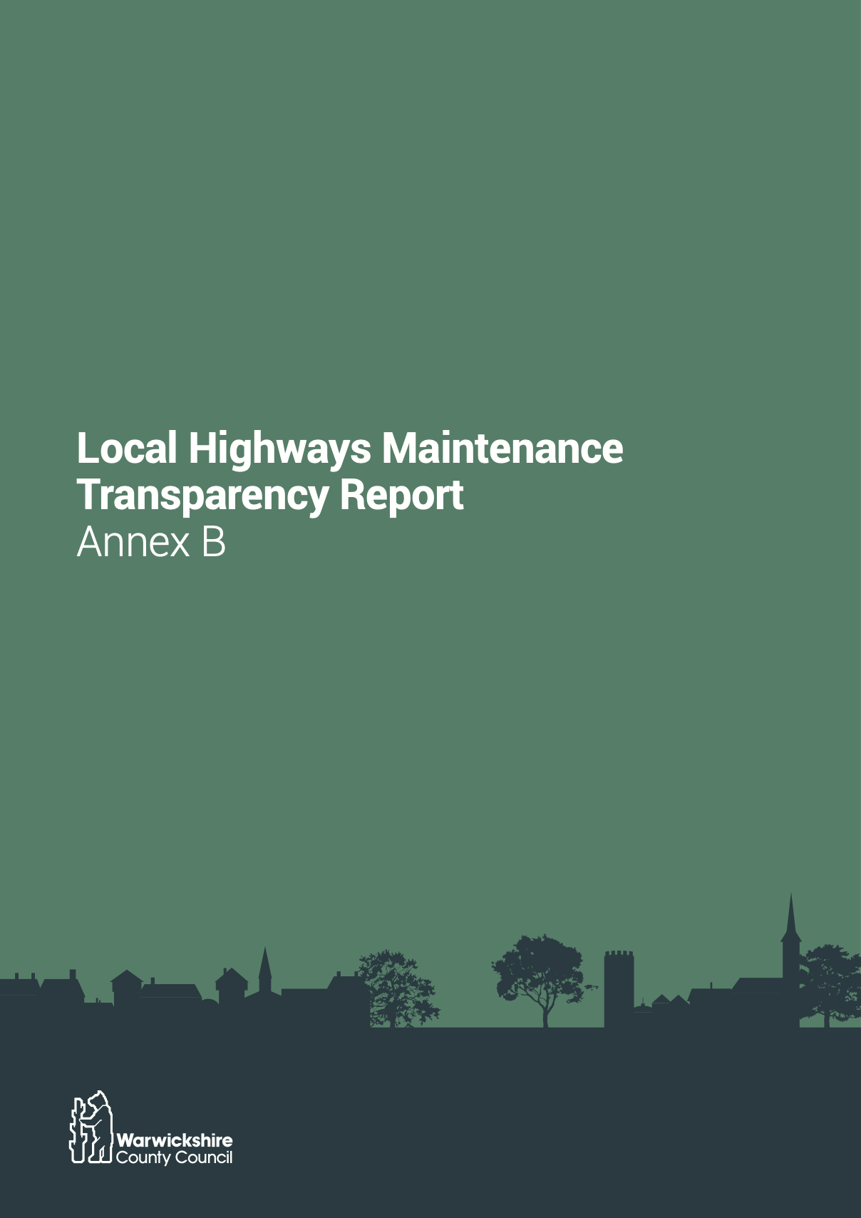 Local Highways Maintenance Transparency Report AnnexB front cover