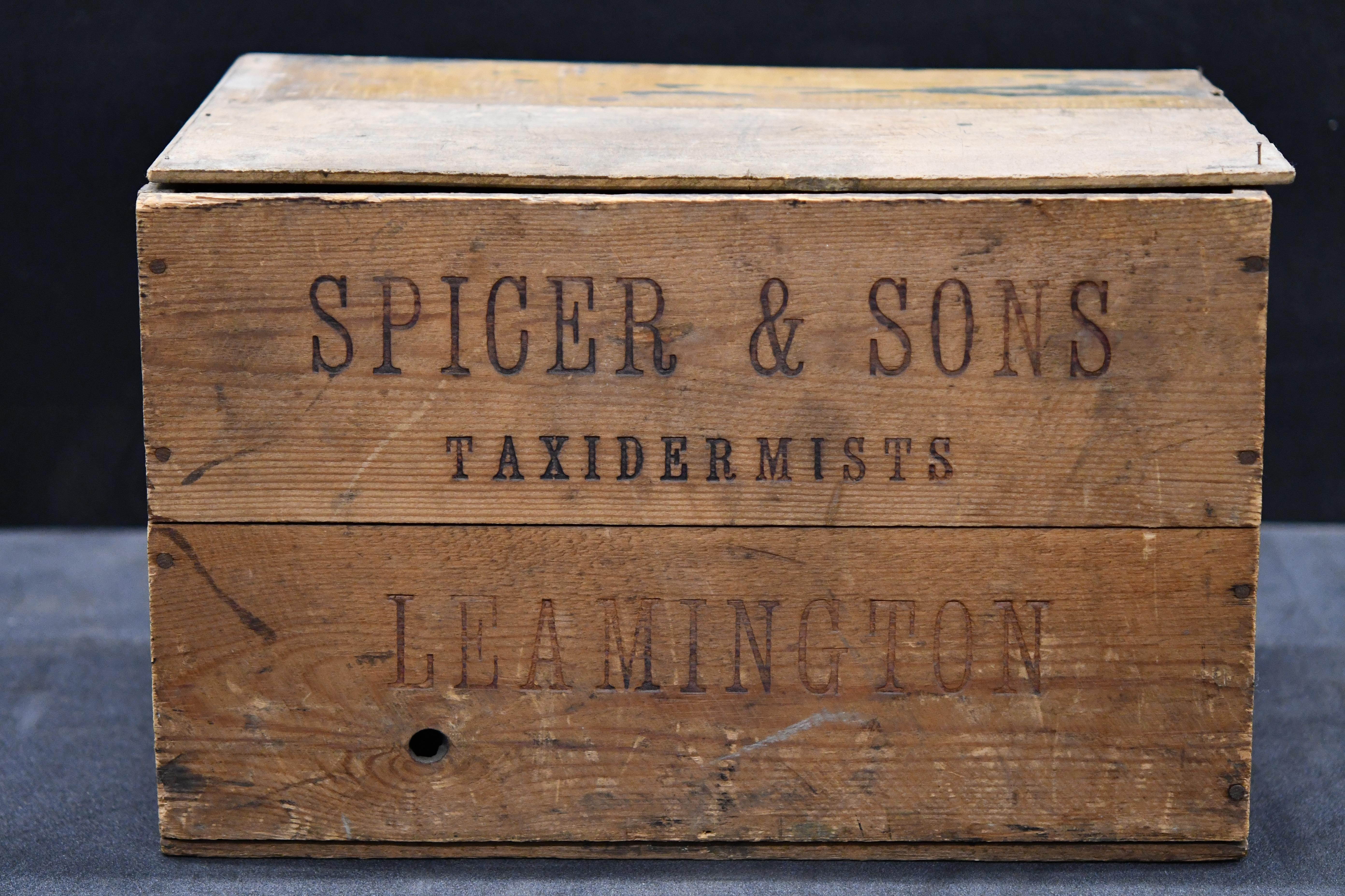 Photograph of an antique spice box
