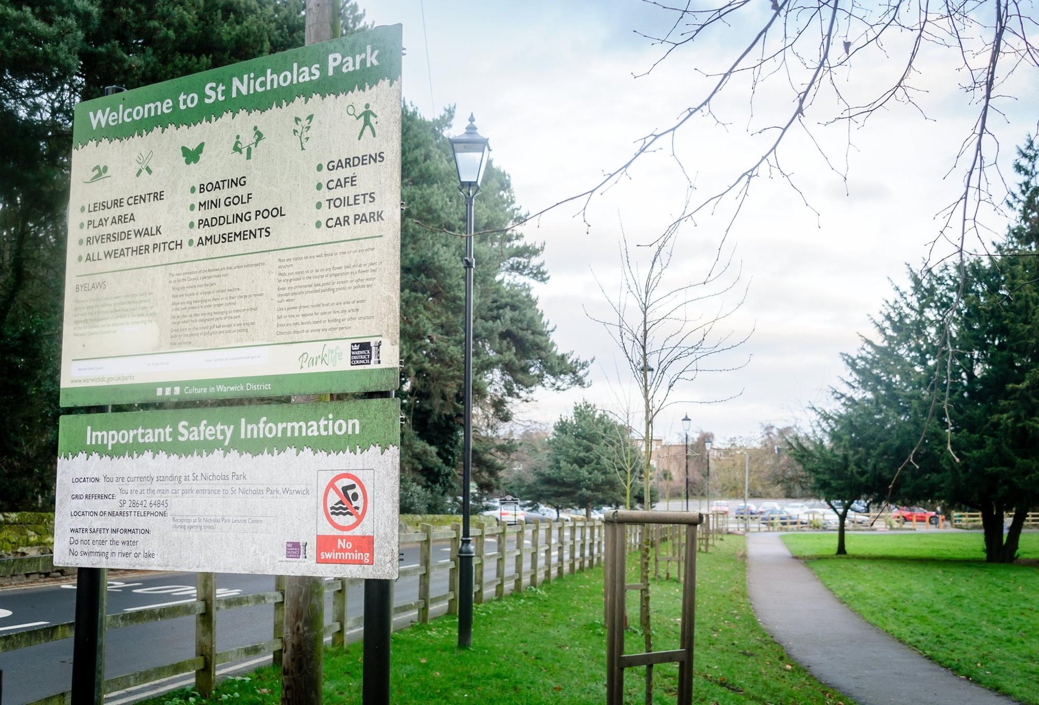 St Nics Park in Warwick where walking and cycling routes will be improved.