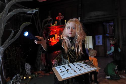 Girl in S John's House at Halloween.
