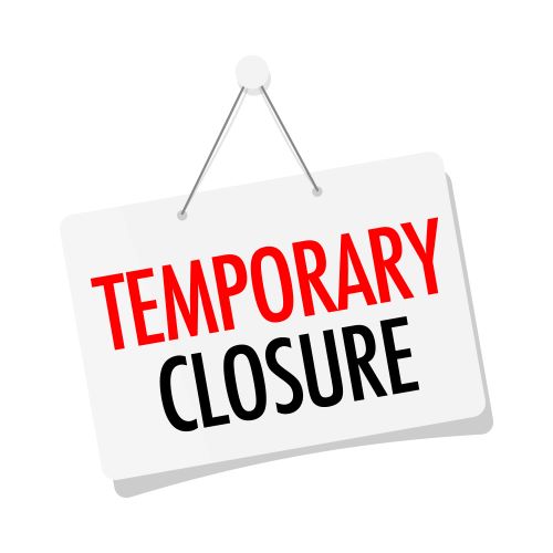 Temporary closed sign