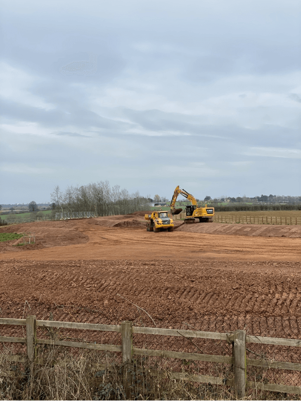 Figure 1 - Topsoil strip activities (new SB Offslip area)