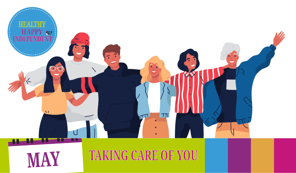 Graphic showing young people