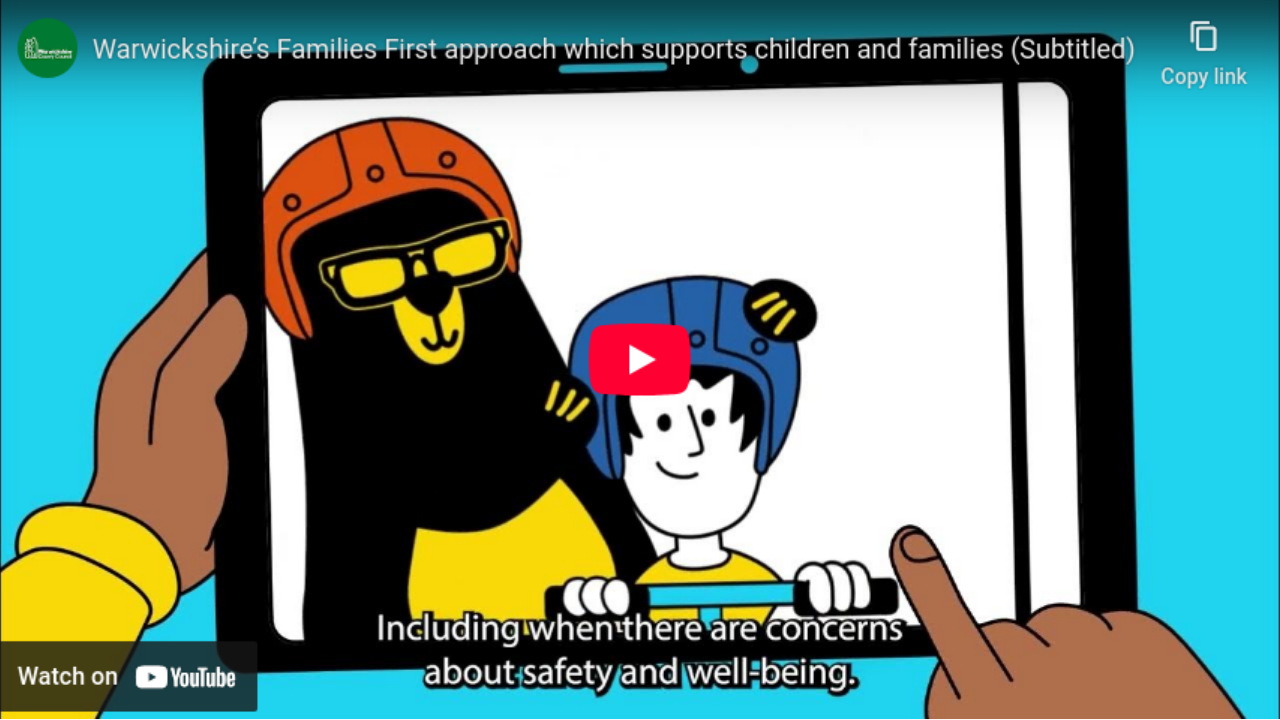 Animation explaining Warwickshire's Family First approach