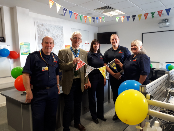 High Sheriff David Kelham with fire control team