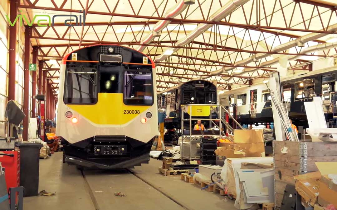 Train in the workshop of Vivarail Nuneaton who are part of the Nuneaton GBR HQ Bid